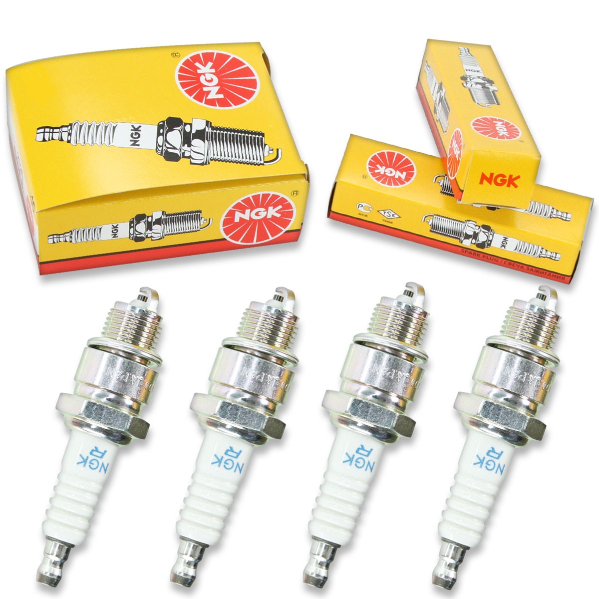 4pcs 01-06 Polaris Sportsman 90 NGK Standard Spark Plugs 89cc 5ci AR07 Youth xz
