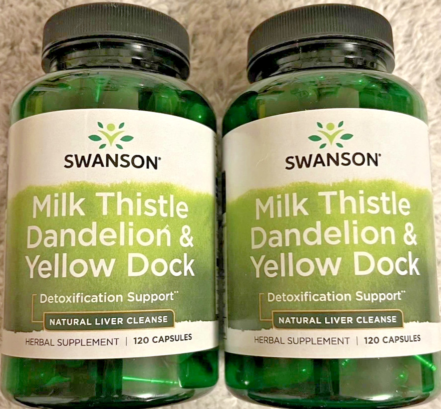2 Pack Milk Thistle, Dandelion, Yellow Dock & Beet Root 240 Capsules (2x120)