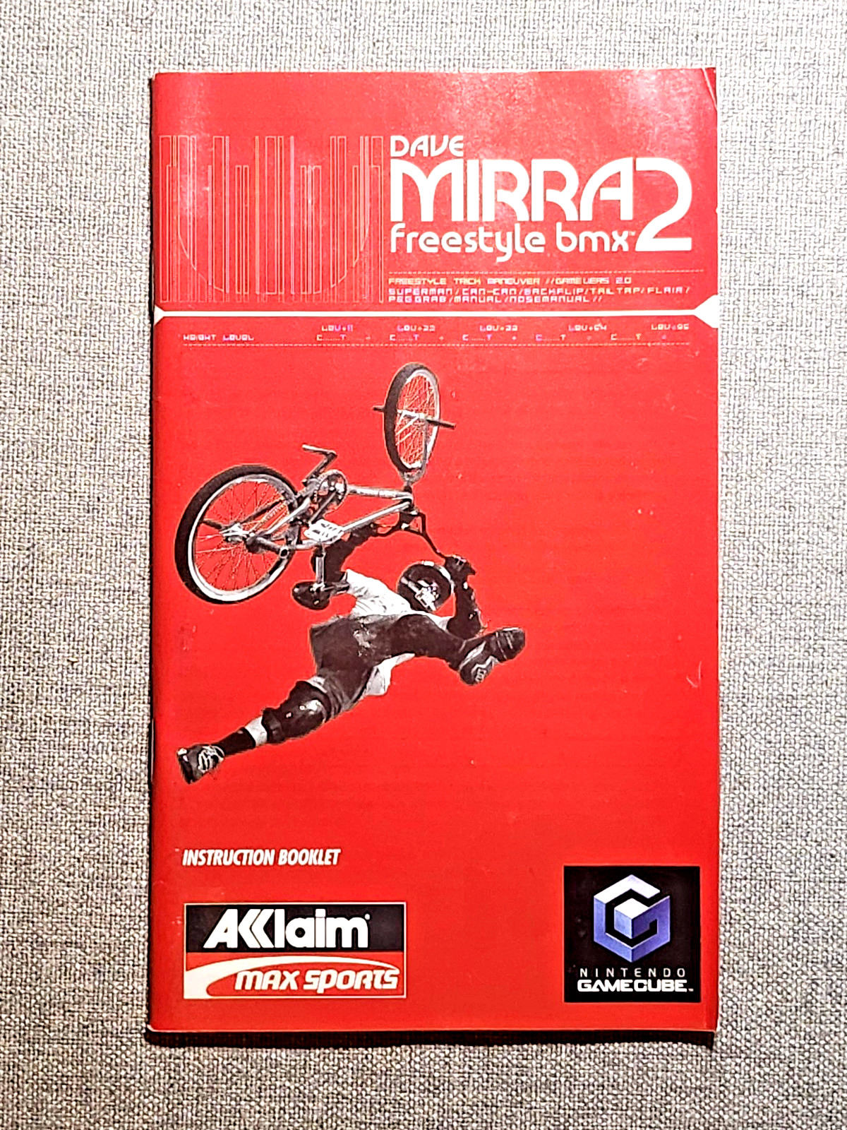 Dave Mirra Freestyle BMX 2 Instruction Manual Only - GameCube