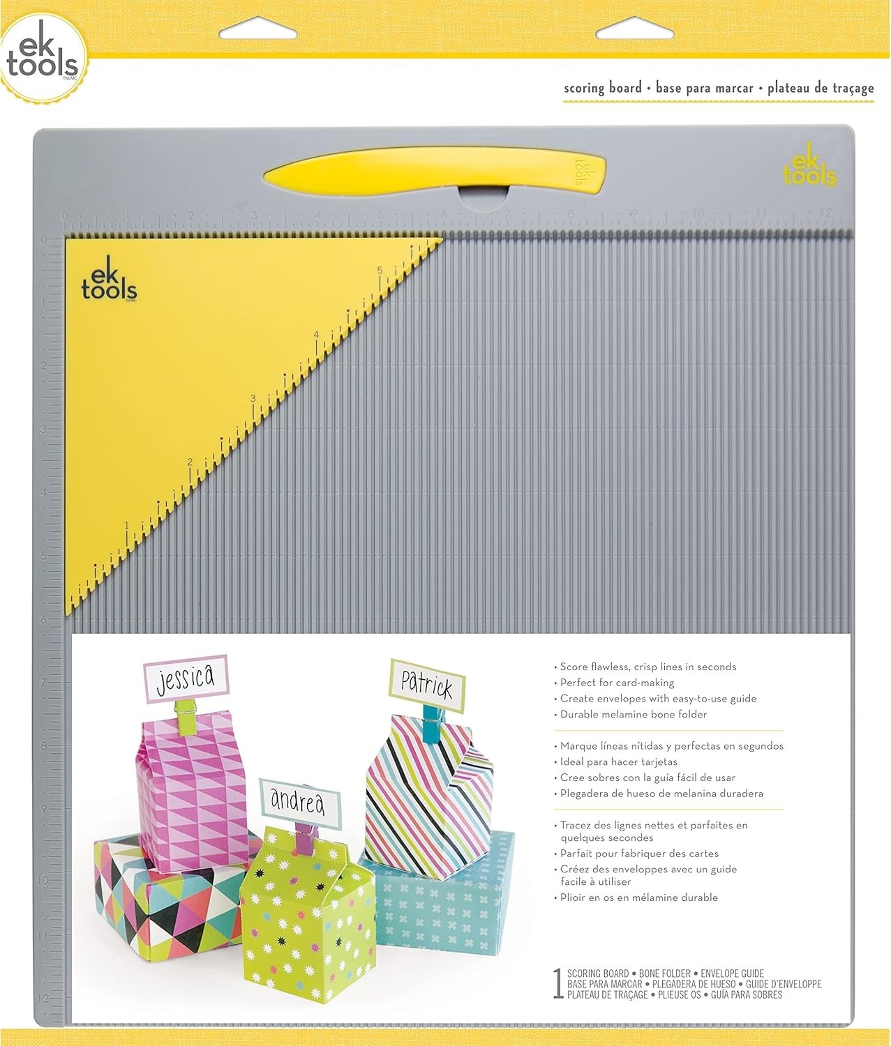 Essential Crafting Duo: 14" x 16.5" Scoring Board & Durable Bone Folder Set