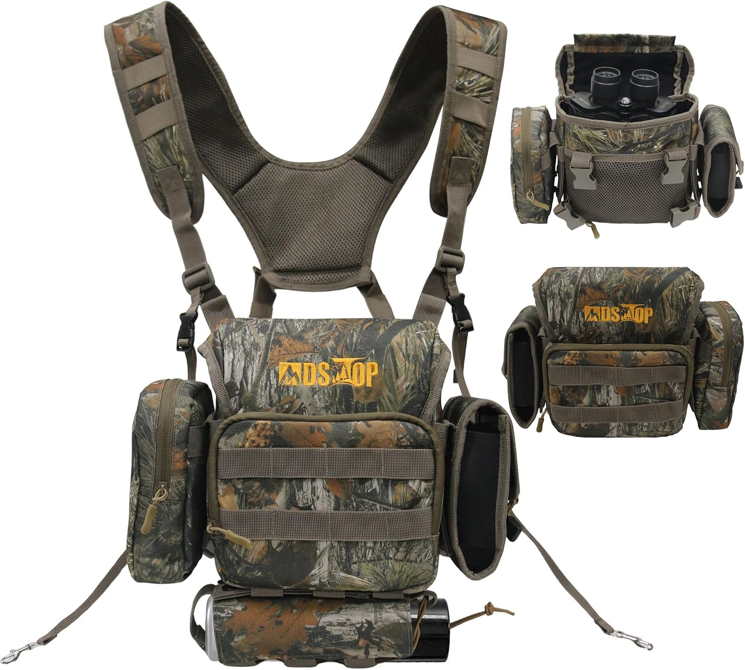 Binocular Harness Chest Pack with Magnetic Closure, Waterproof Bino Harness Rang