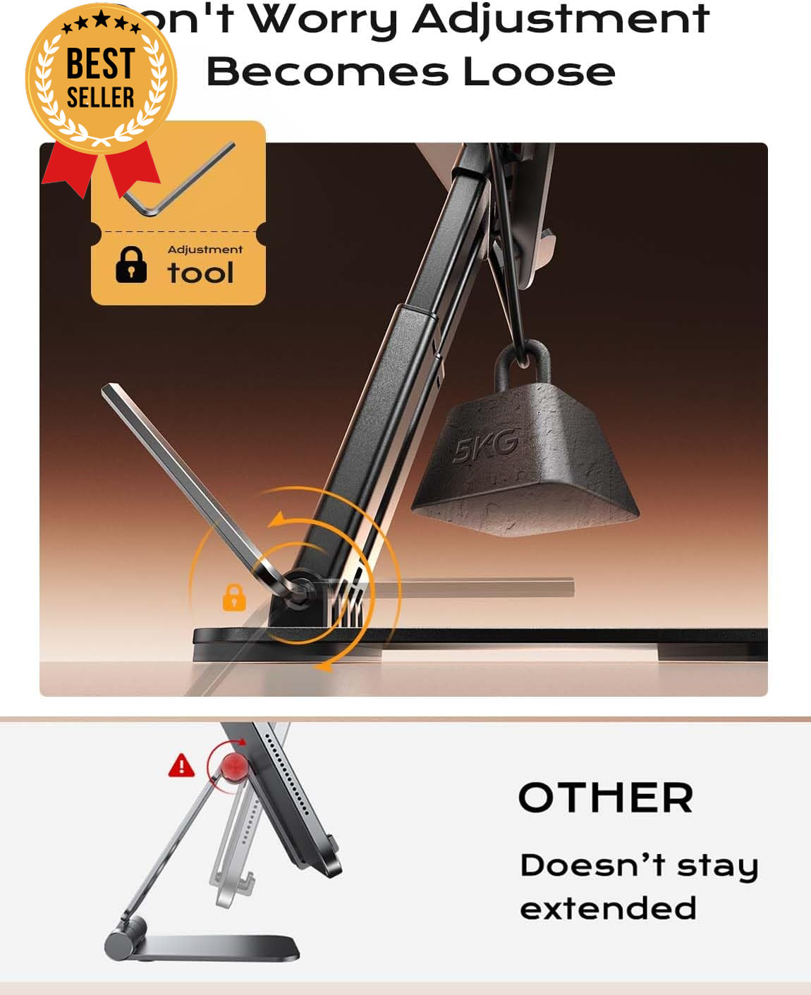 Tablet Stand iPad Holder Adjustable Foldable Desk Stand for Kindle Switch
