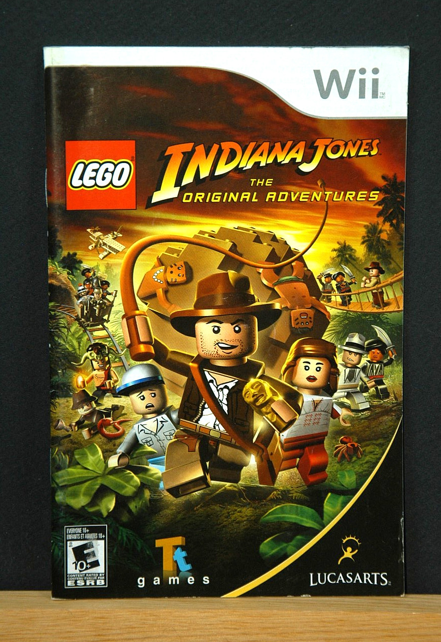 LEGO INDIANA JONES THE ORIGINAL ADVENTURES MANUAL ONLY  NO GAME ( NINTENDO WII )