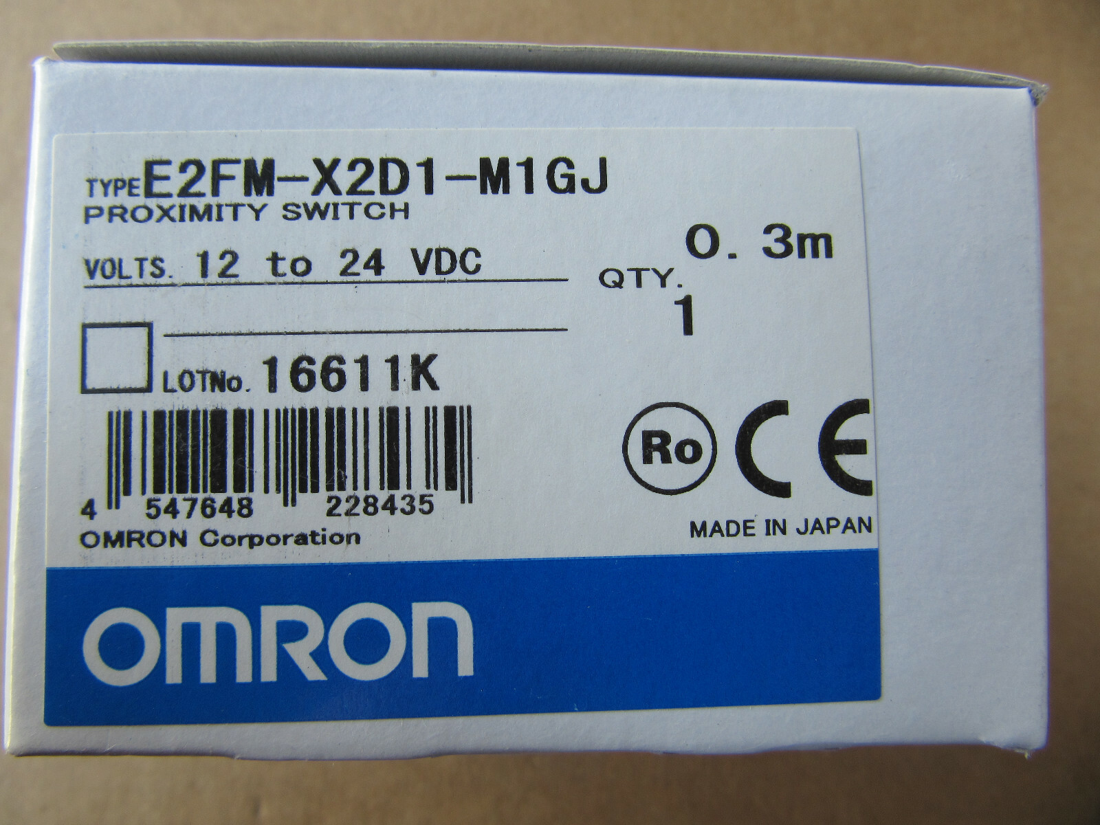 Omron E2FM-X2D1-M1GJ Proximity Switch 12-24VDC NEW!!! in Factory Box