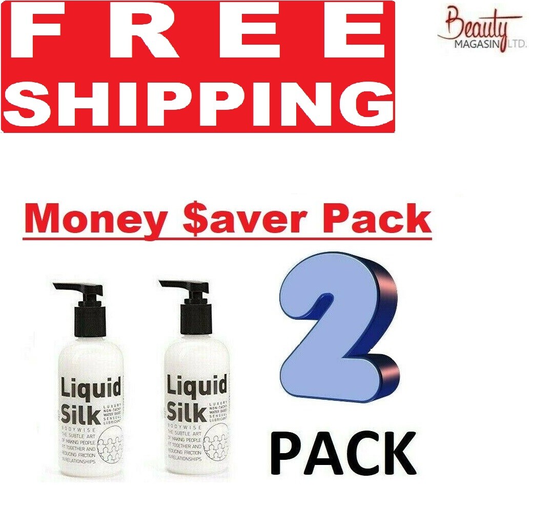 2 x Liquid Silk Water Based Lubricant 250ml - FREE SHIPPING (EXP:-12/2027)