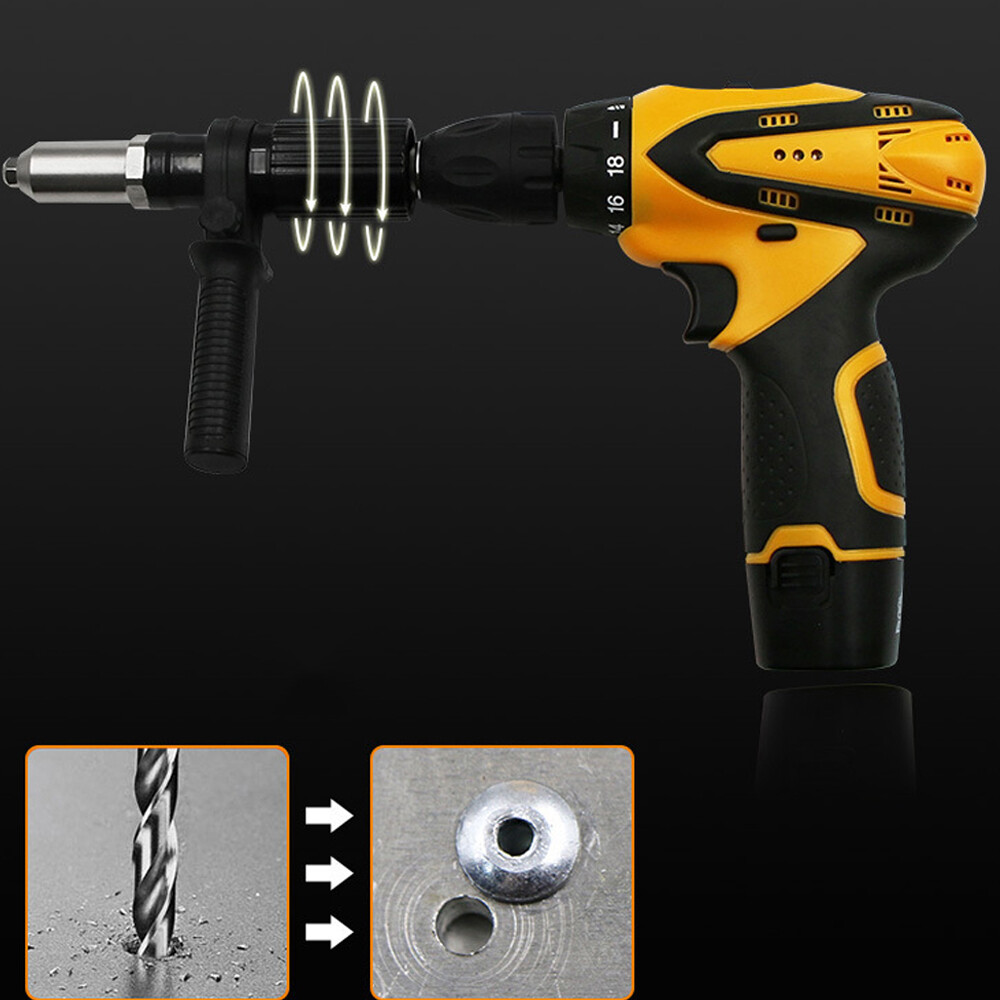 Electric Rivet Nut Machine Riveting Cordless Riveting Drill Joint Adaptor W0W3