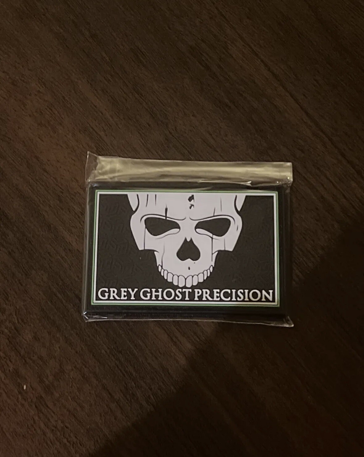 2024 Shot Show Grey Ghost Precision Skull Logo Square Patch Las Vegas NV