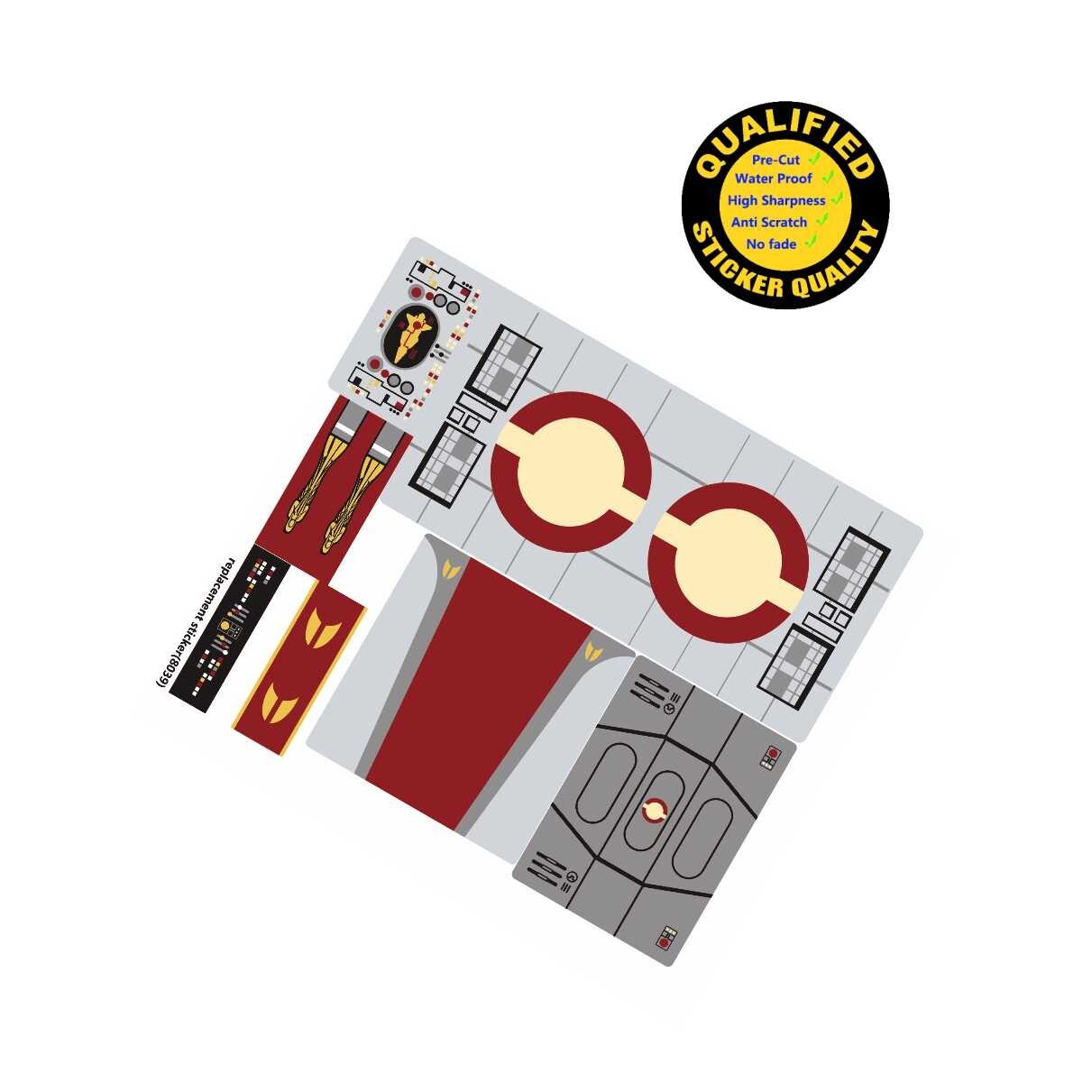 Replacement sticker for set 8039 Precut sticker
