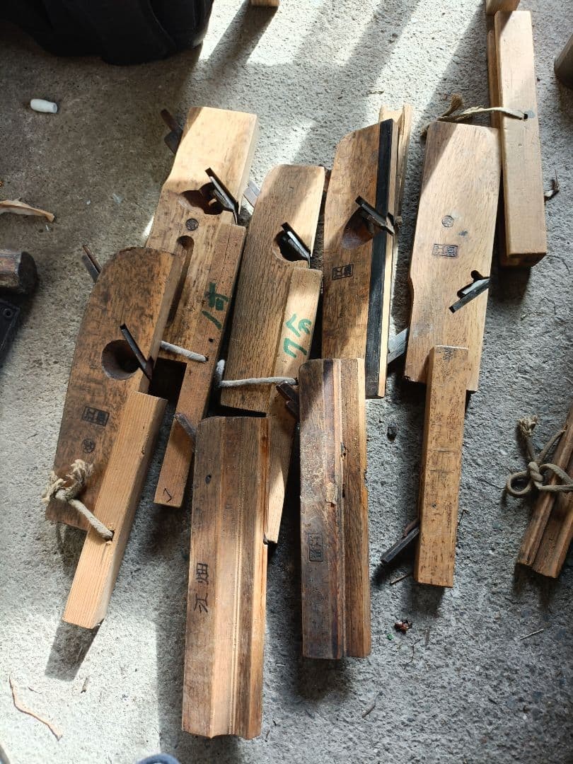 Japanese Kanna Plane Set 7pcs Vintage Carpentry Woodworking Tools Antique Japan