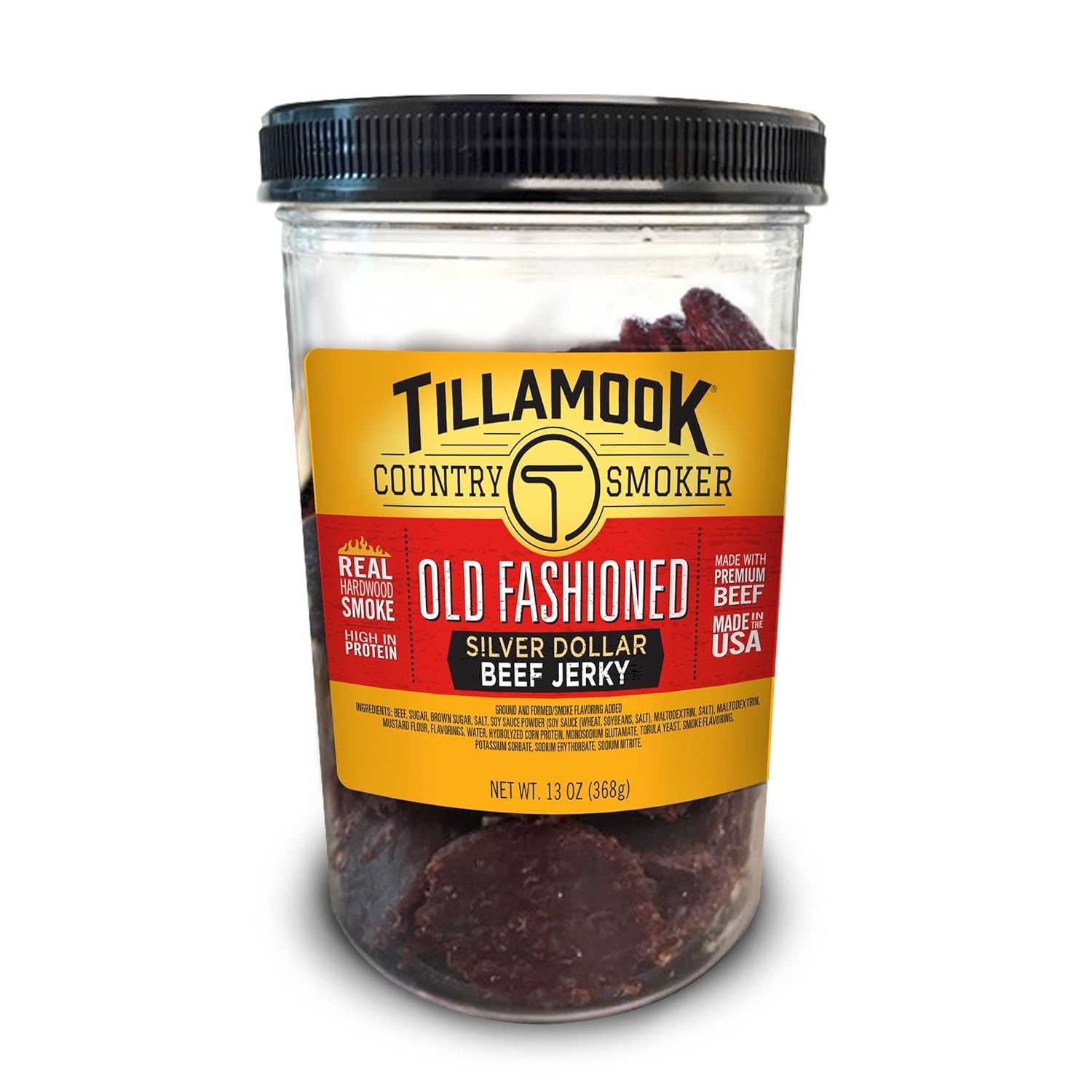 Tillamook Country Smoker Real Hardwood Smoked Silver Dollar Beef Jerky, Old...