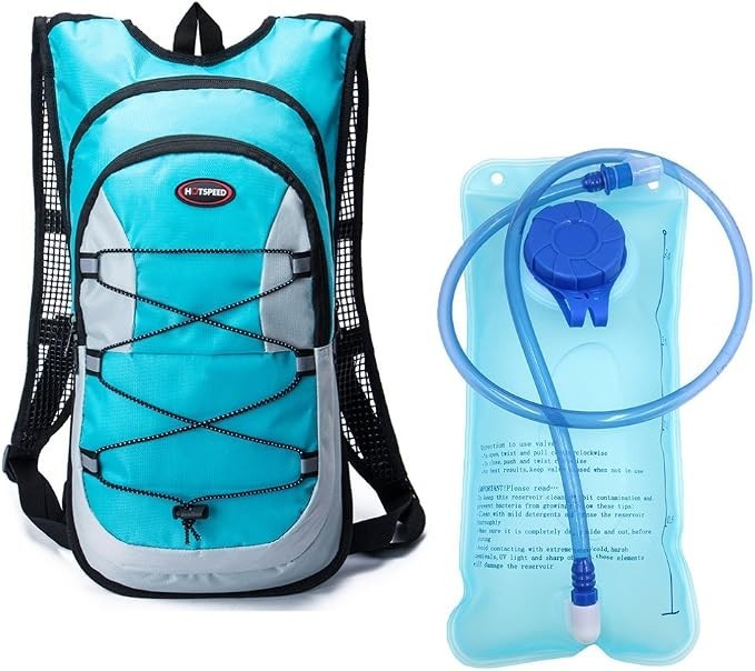 Mochila De Hidratación Ligera 12L Con Depósito De Agua De 2L Para Correr