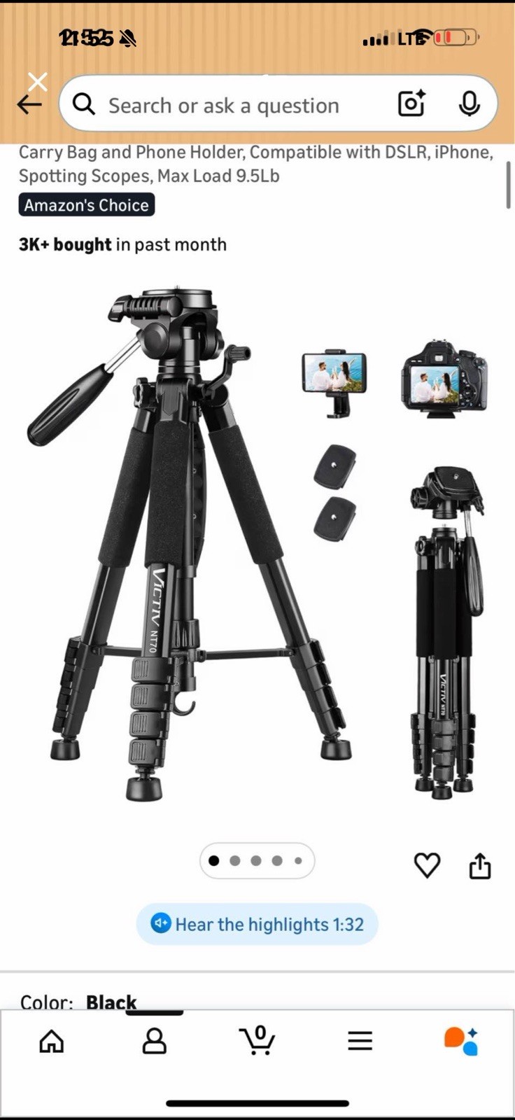 Canon EOS R100 Camera Bundle with Commlite Adapter, Canon Lens, Victiv Tripod