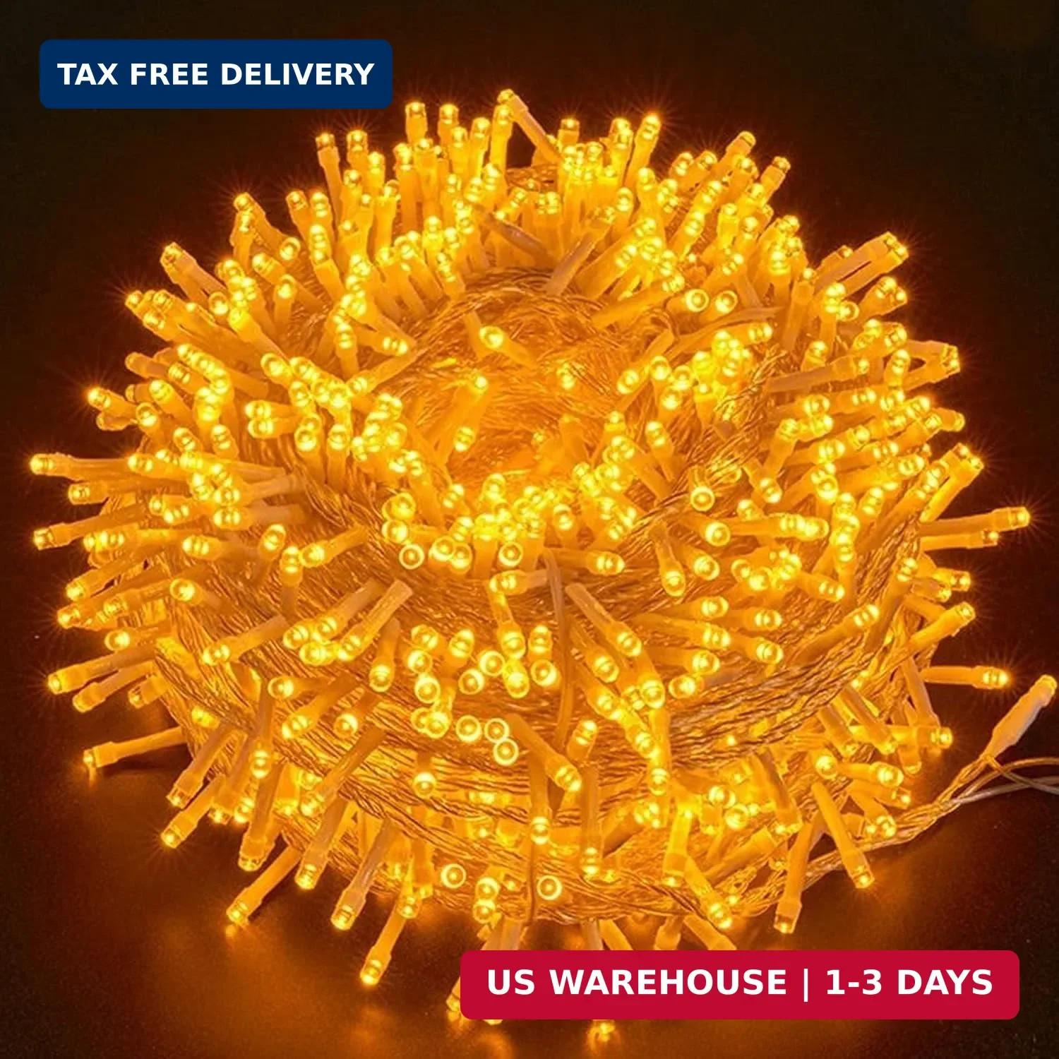 Battery Operated LED String Lights 33FT 80 LEDs Waterproof Warm White Decor