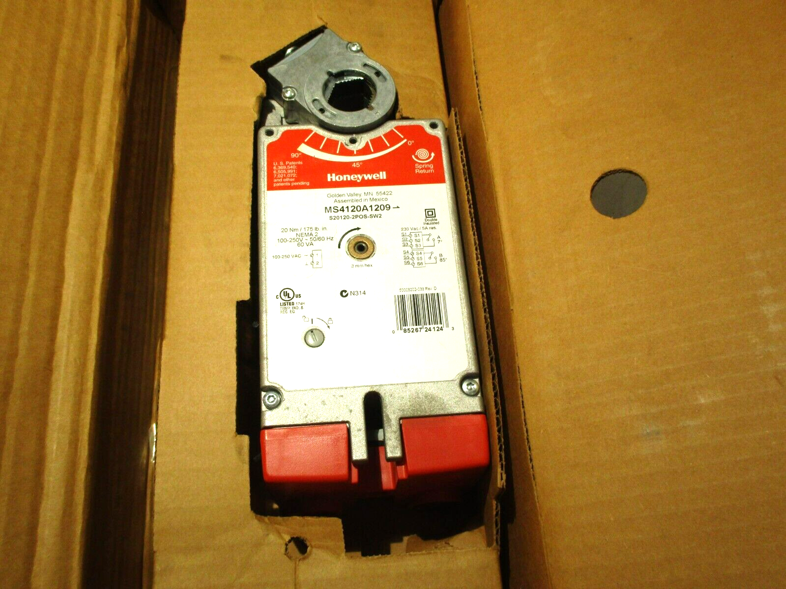 NEW HONEYWELL MS412DA1209 DIRECT COUPLED DAMPER ACTUATOR