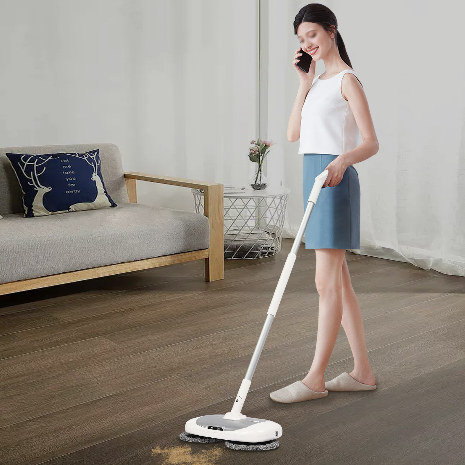 12.6V Cordless Electric Mop, 40W Cordless Mop Kit, Handheld Electric Mop MR-12