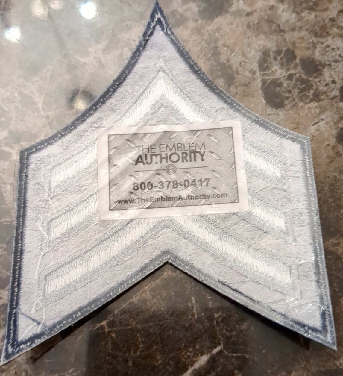 SGT CHEVRONS, LT BLUE/NAVY, 3" WIDEPATCH