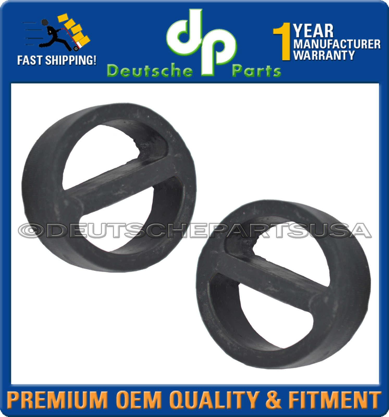 BMW E23 E28 E30 E34 FRONT Exhaust Muffler System Hanger 18211105638 Set of 2
