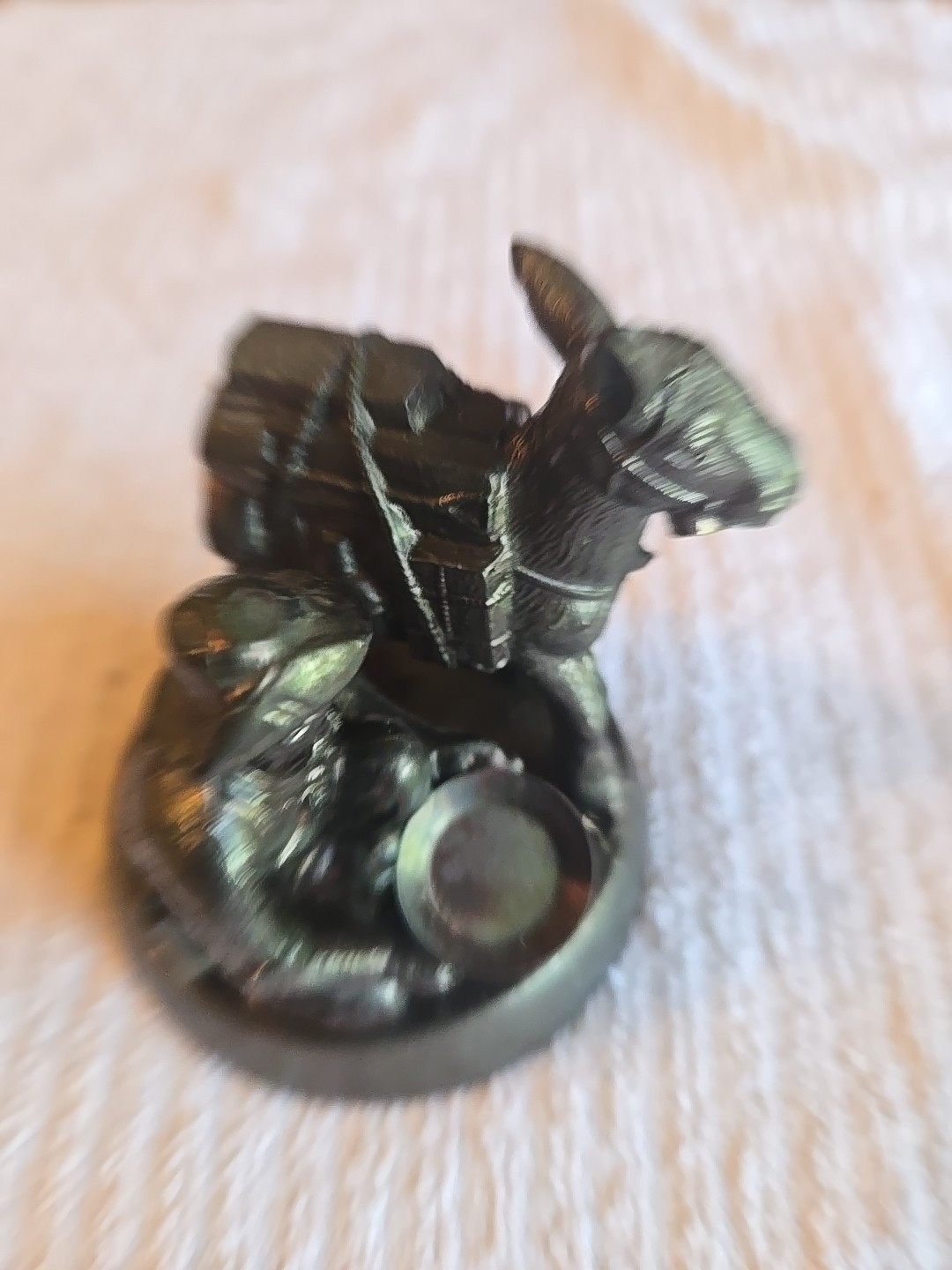 Vintage Figure Miner Panning With Pack Mule.