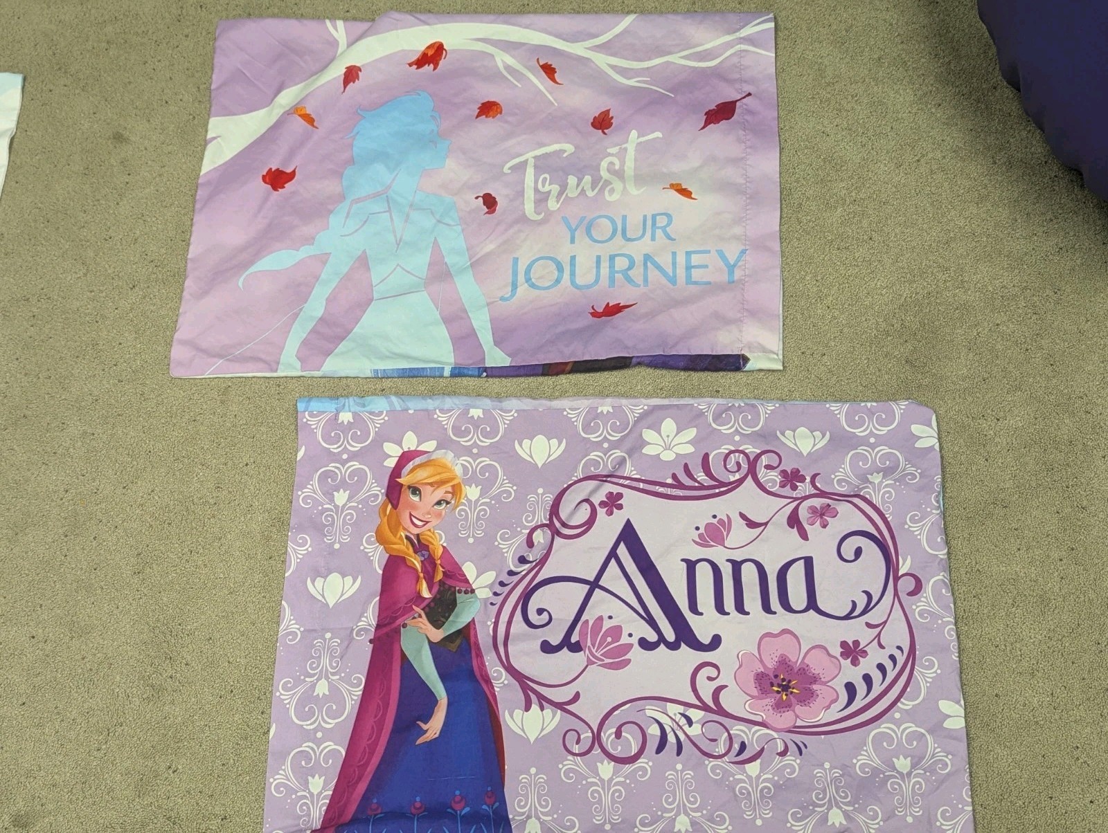 Disney Frozen II Anna Elsa Trust Your Journey One Standard Pillowcase Two Sided