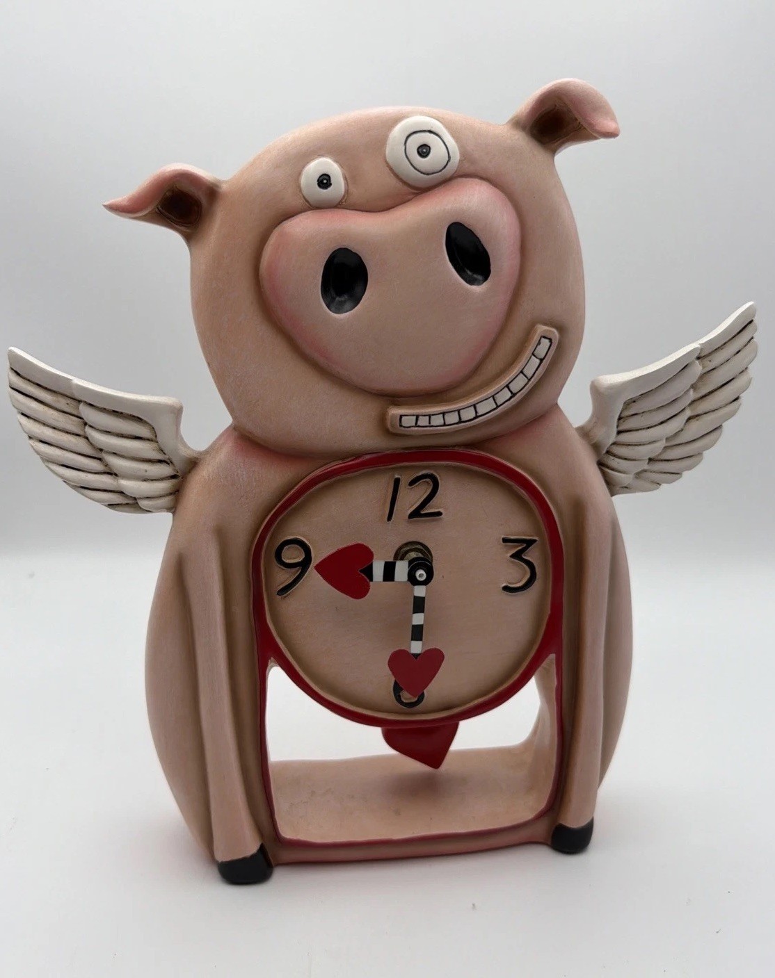 ALLEN DESIGN WALL CLOCK  P1048 "PIGGY WINGS DESK CLOCK"