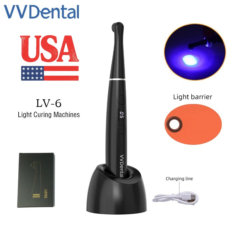 VVDENTAL Dental Light Curing 1S Curing Photopolymer with Six Test Heads Wireless