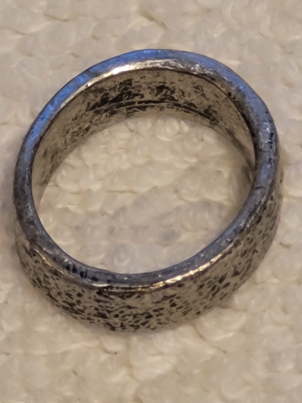 Vintage Silver Oval Pinky Toe Ring 3/4x 11/16