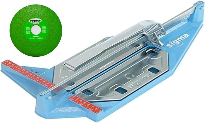 SIGMA 7F 14” Pull Tile Cutter+ 4.5" Glass / Ceramic Diamond Blade SHIPS FROM USA