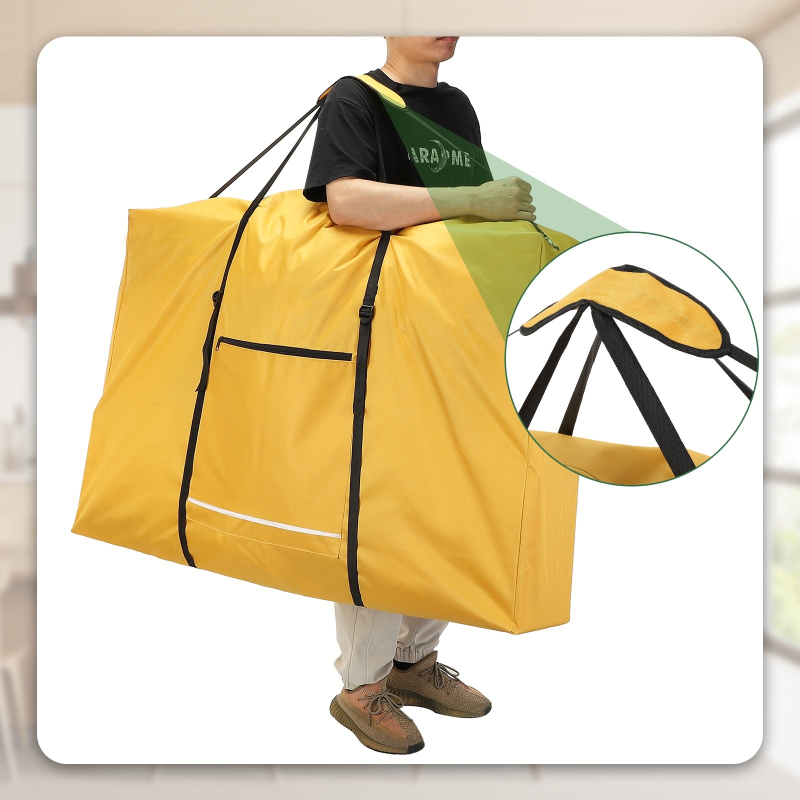 600D Folding Table Storage Bag with Handle, 43" x 29" x 11", Red