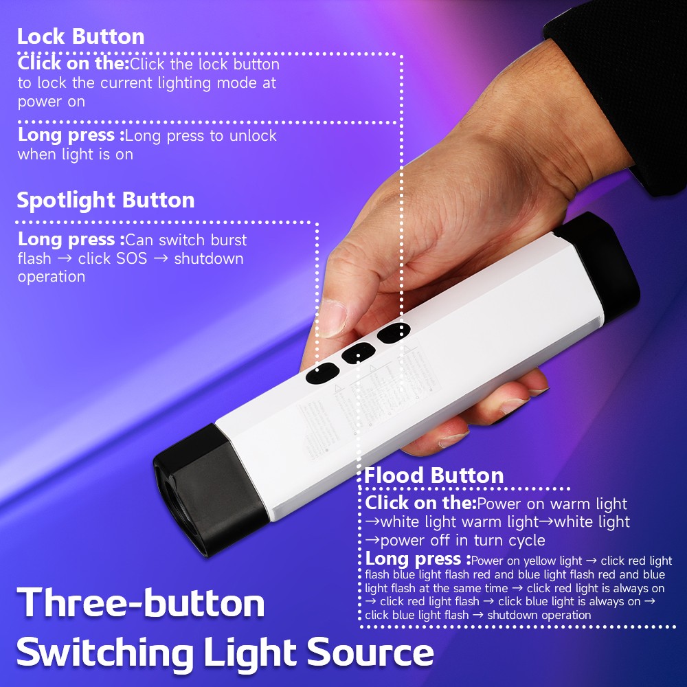 Trustfire LED Camping Light Magnetic Flashlight Rechargeable 5 Modes Lights M2