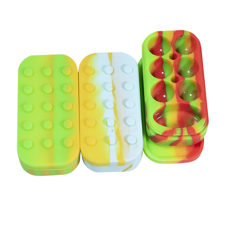 6+1 34ml Multi Compartment Silicone Large Container Nonstick Jar Box