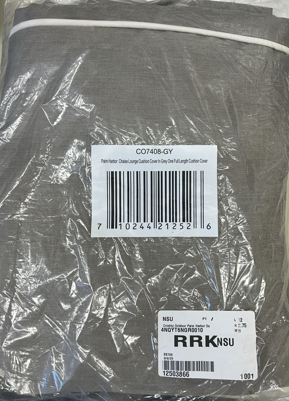 Crosley Outdoor Palm Harbor Chaise Lounge Cushion Cover -One Full Length Cover
