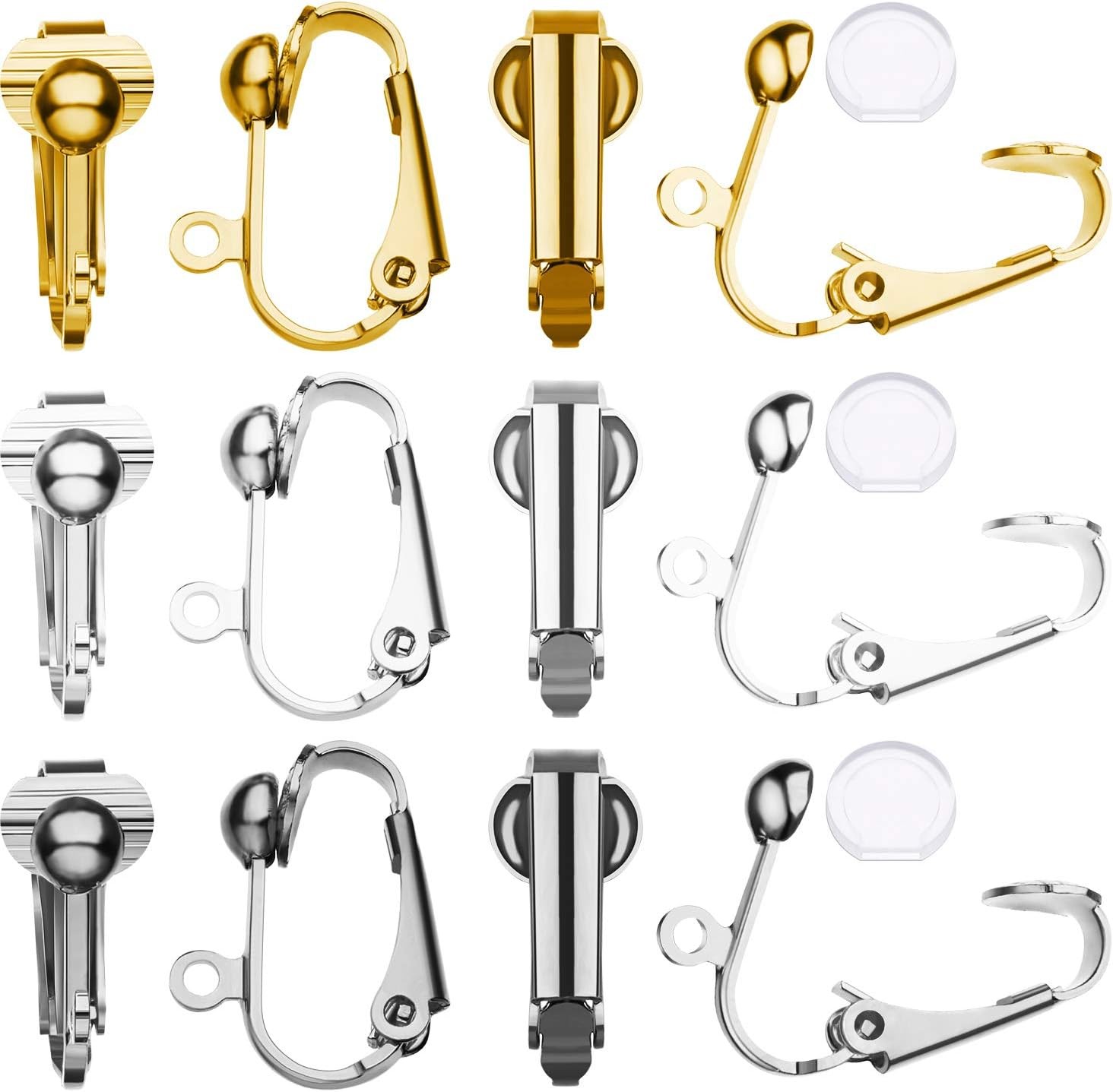 30 Pieces Clip-on Earring Converters Non-Pierced Findings Style A