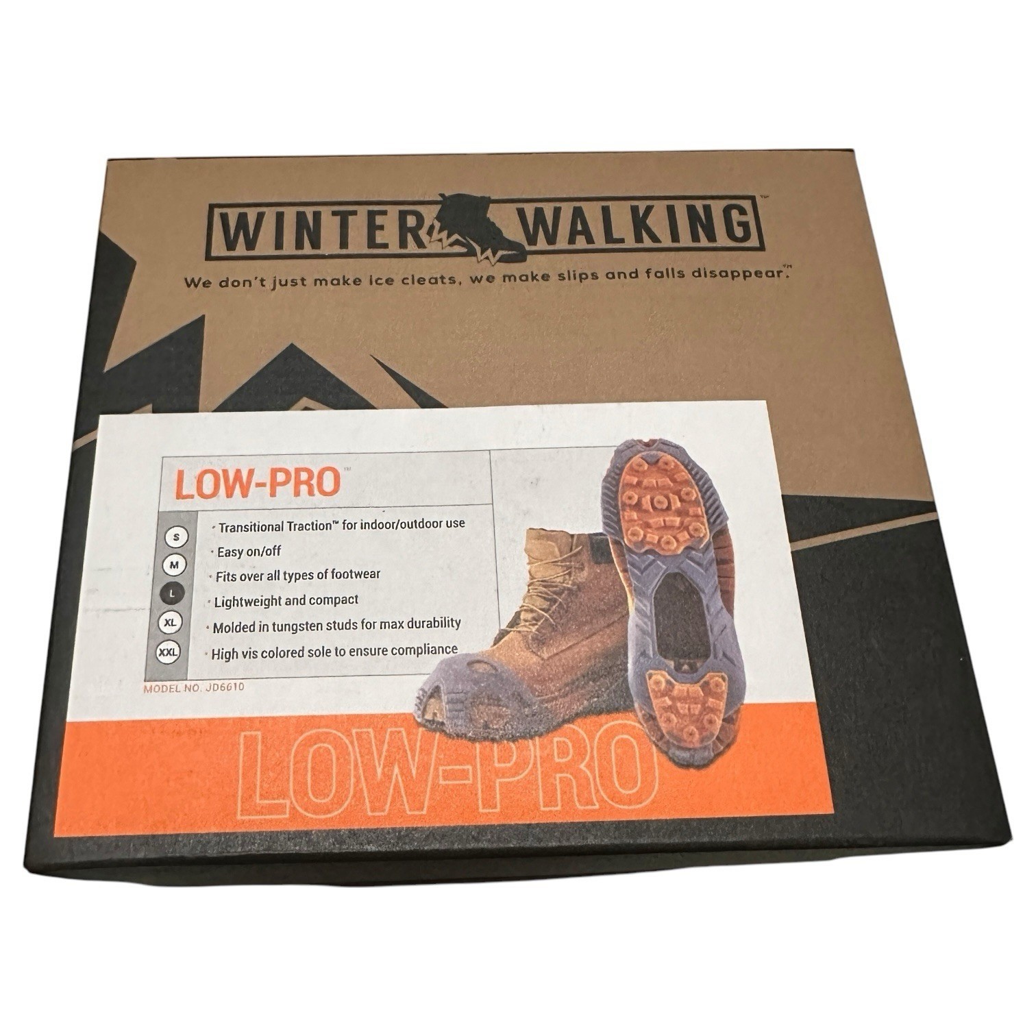 Winter Walking Low-Pro Ice Cleats Men's Size Large (9.5-11) JD6610 NEWs