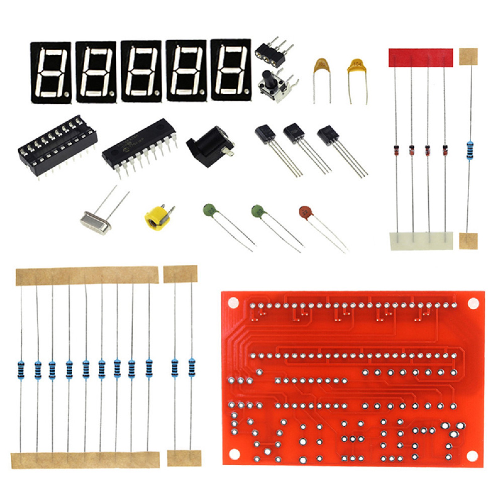 Automatic Range Conversion 1Hz-50MHz Crystal Frequency Counter Tester LED PCB