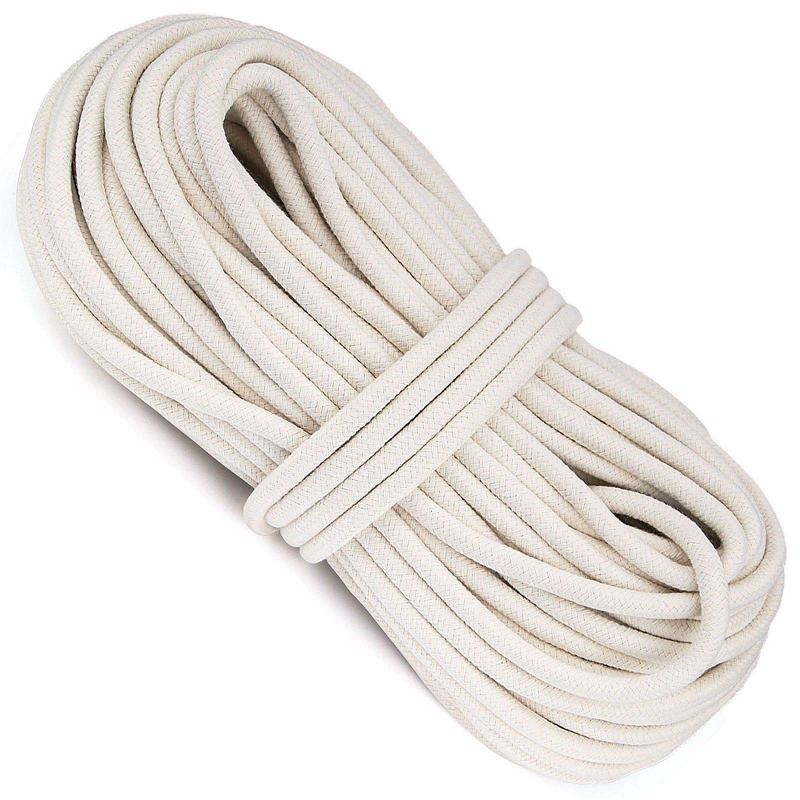 Natural Cotton Rope 3/8 Inch X 164 Feet - 100% for Crafts, DIY, Garden