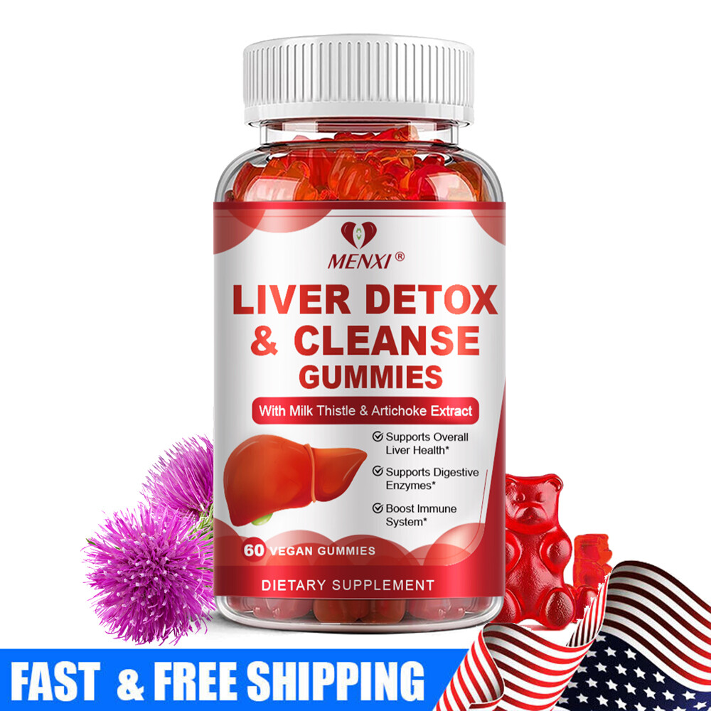 Liver Detox Cleanse & Repair 60 Gummies with Milk Thistle Liver Function Support