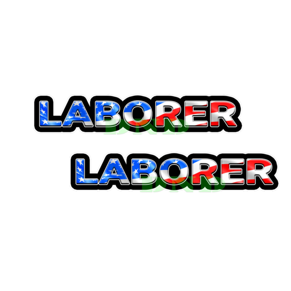 Laborer US Flag Lunch Box Hard Hat Patriot Tool Box Helmet Sticker 2 Pack 9 inch
