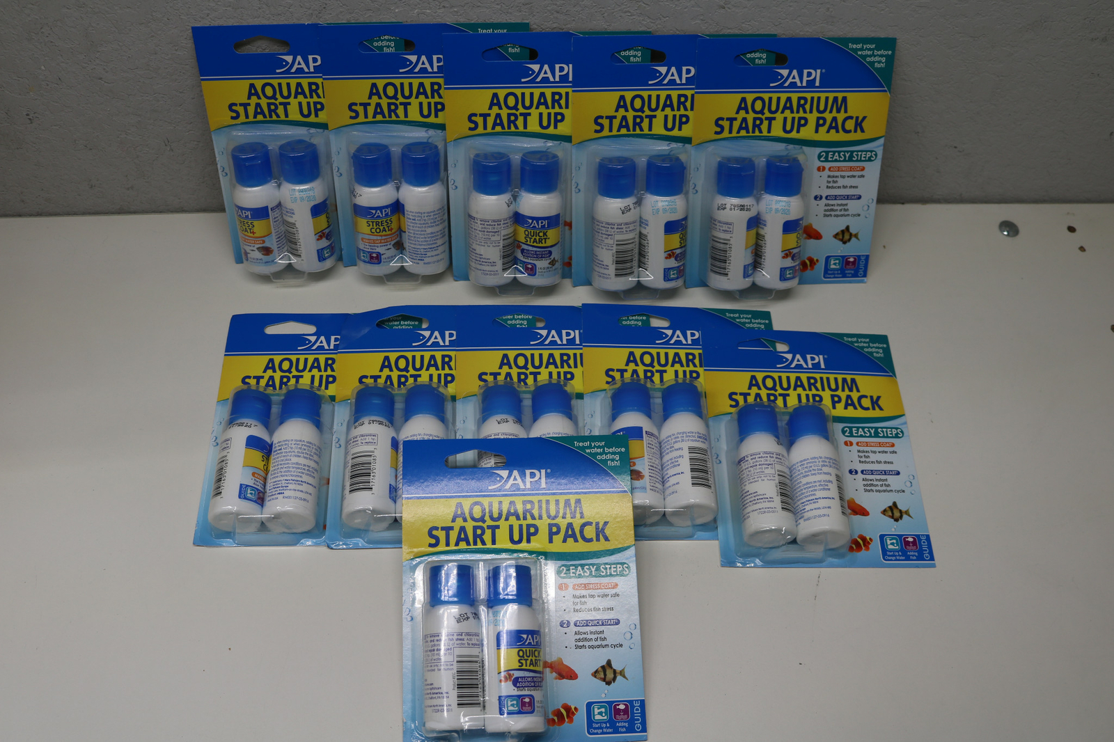 20x Lot API Aquarium Quick Start Up Water Conditioner Pack w/ Stress Coat 84E