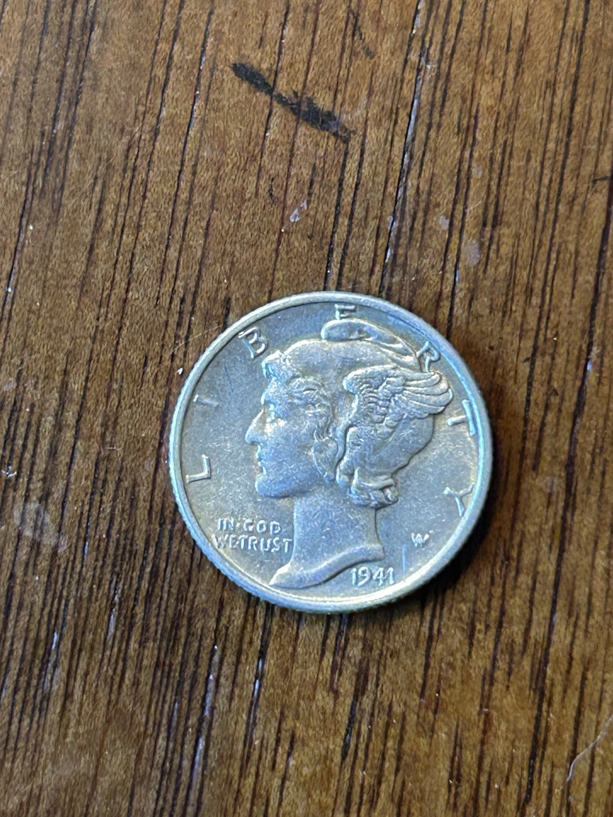 1941 Mercury Dime AU
