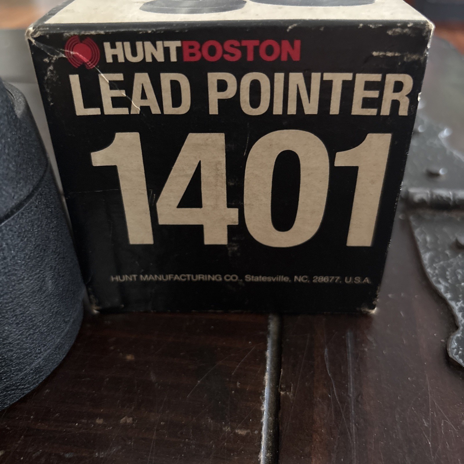 7A Hunt Boston Lead Pointer Sharpener LP 1401 USA w/ Box VTG Missing Part/ As Is
