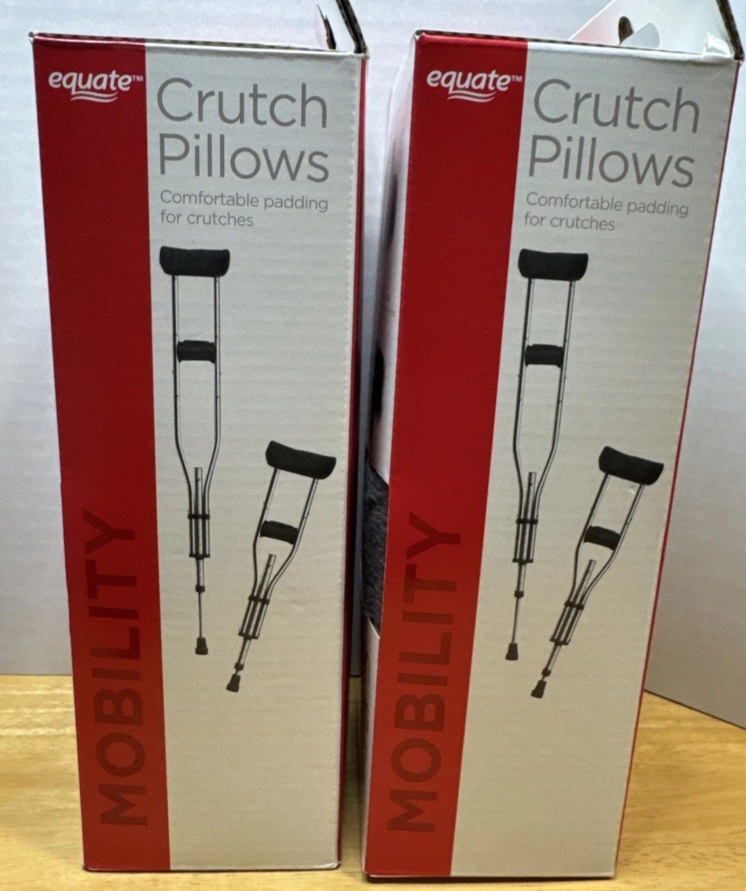 2 X Equate Crutch Pillows, Comfortable Padding For Standard Underarm Crutches
