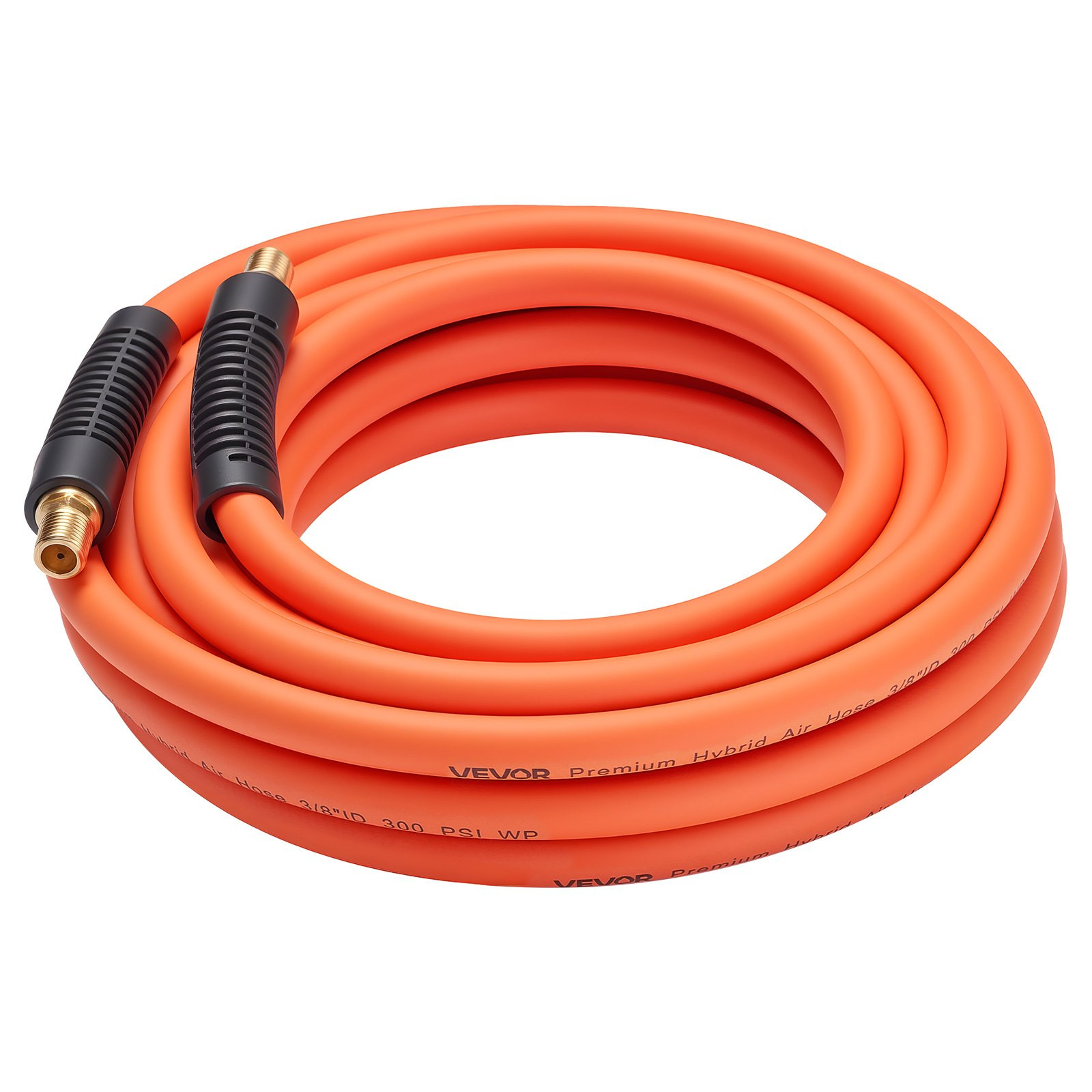 3/8'' x 25FT Hybrid Air Hose - 300 PSI, Kink-Resistant, Pneumatic Hose with 1/4-