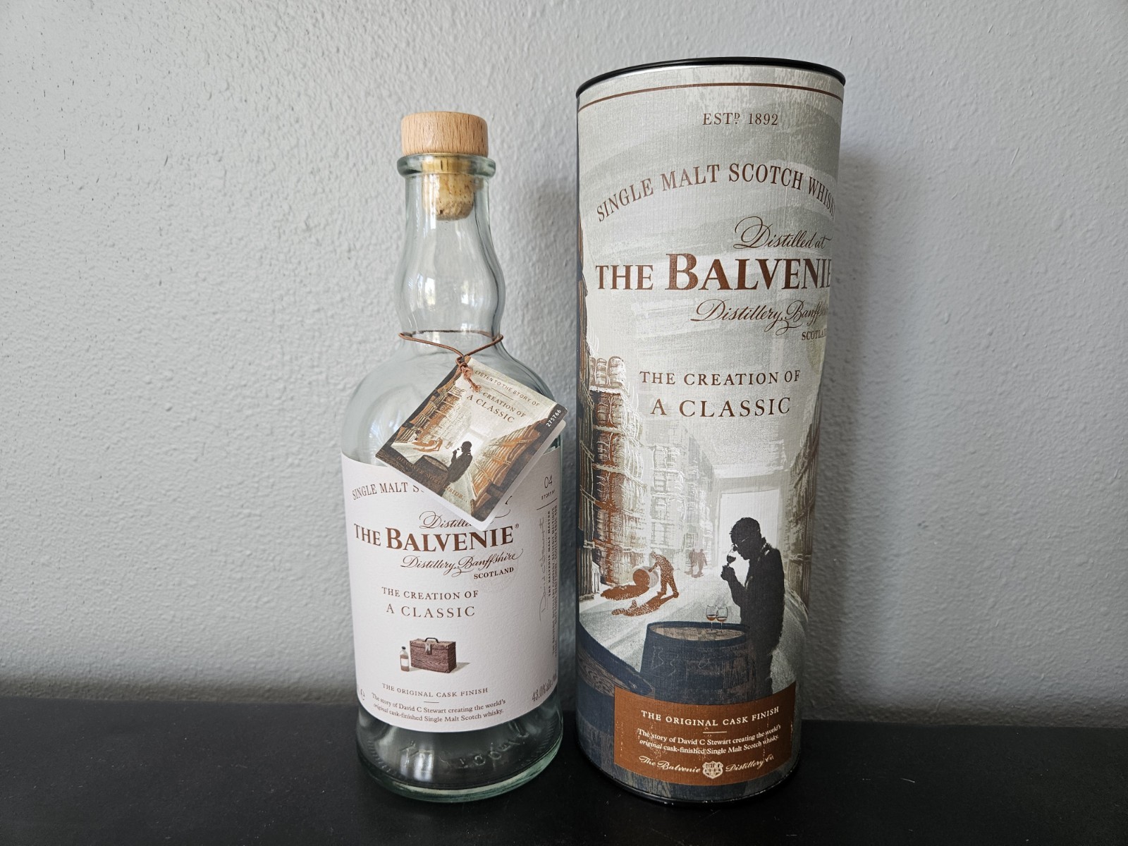 Single Malt Scotch Whisky:  The Balvenie Classic Empty Bottle And Box