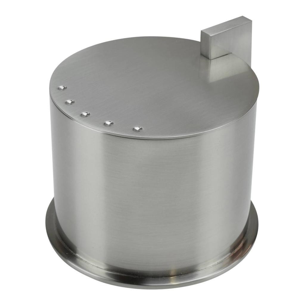 3" Pomd'or Apothecary Bath Jar #1, Made of Solid Brass, Satin Nickel Finish