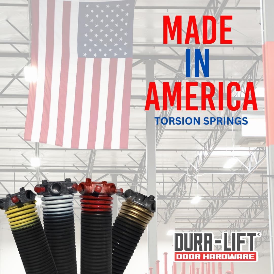 .225 x 2" x 27" Torsion Garage Springs (Red, Left & Right Wound)