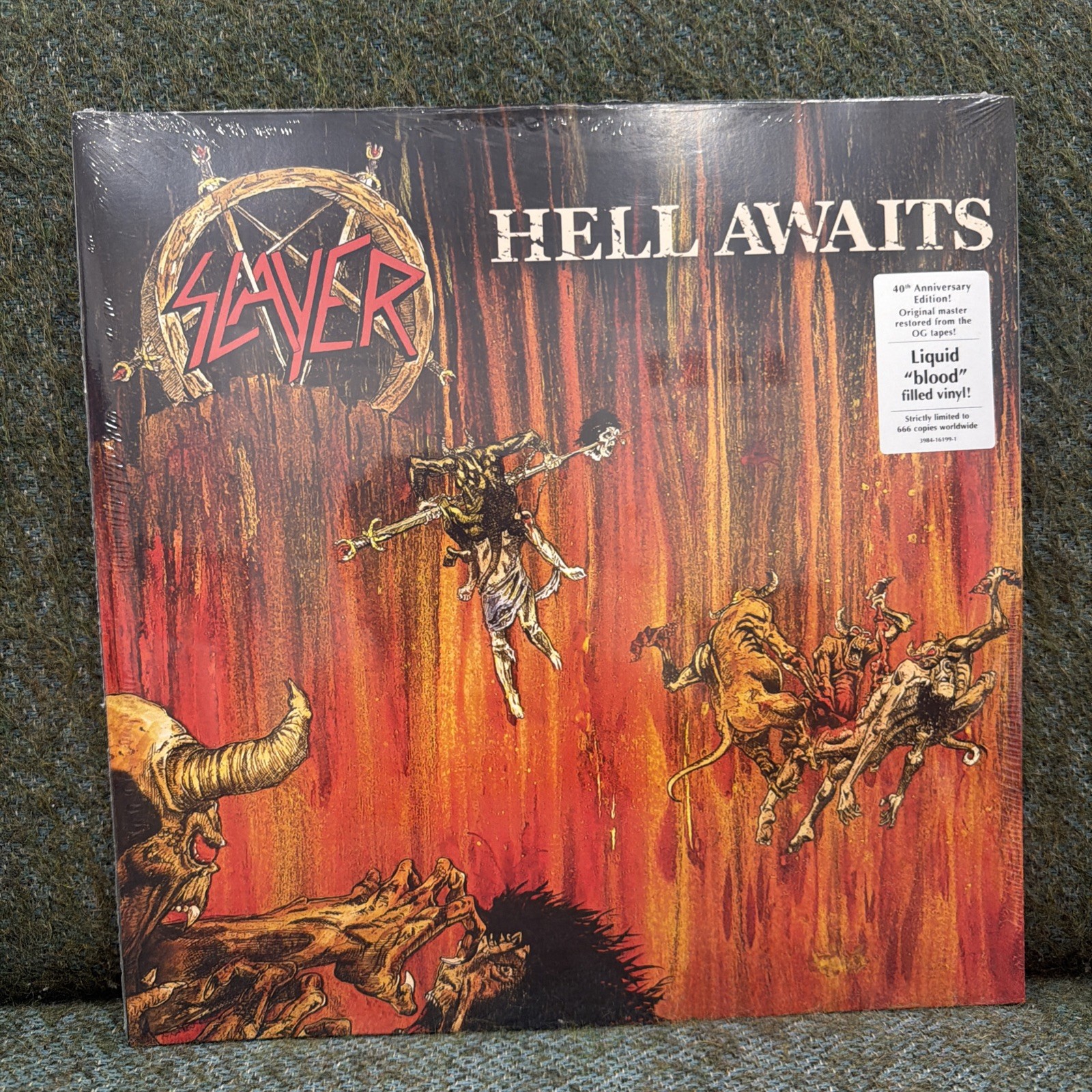 SLAYER Hell Awaits 40th Anniversary BLOOD FILLED Vinyl LP /666  🩸 NEW SHIPS NOW