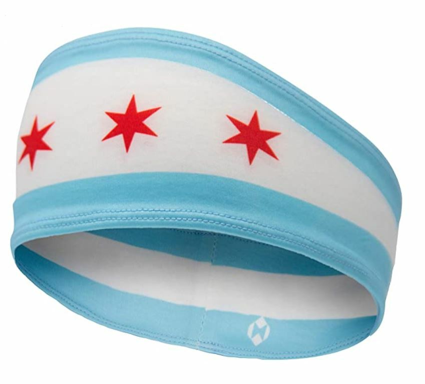 International Tie Chicago Flag Nonslip Elastic Sports Headband for Men and Women