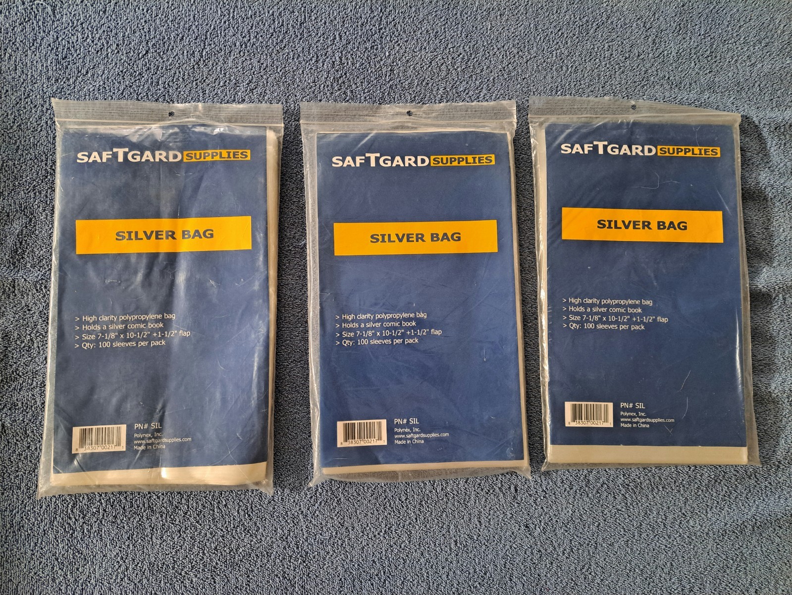 SAFTGARD SUPPLIES COMIC BOOK SLEEVES HIGH CLARITY POLYPROPYLENE BAG 100CT PER PK