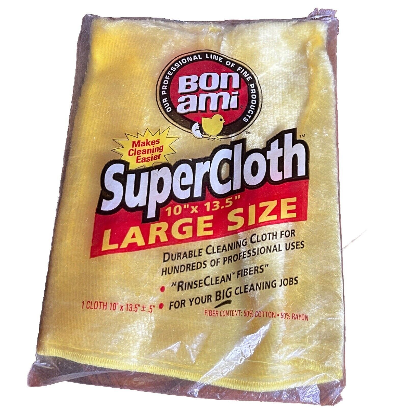 Vintage Bon Ami Super Cloth 10 x 13.5" Large Size Rinse Clean Cotton Rayon