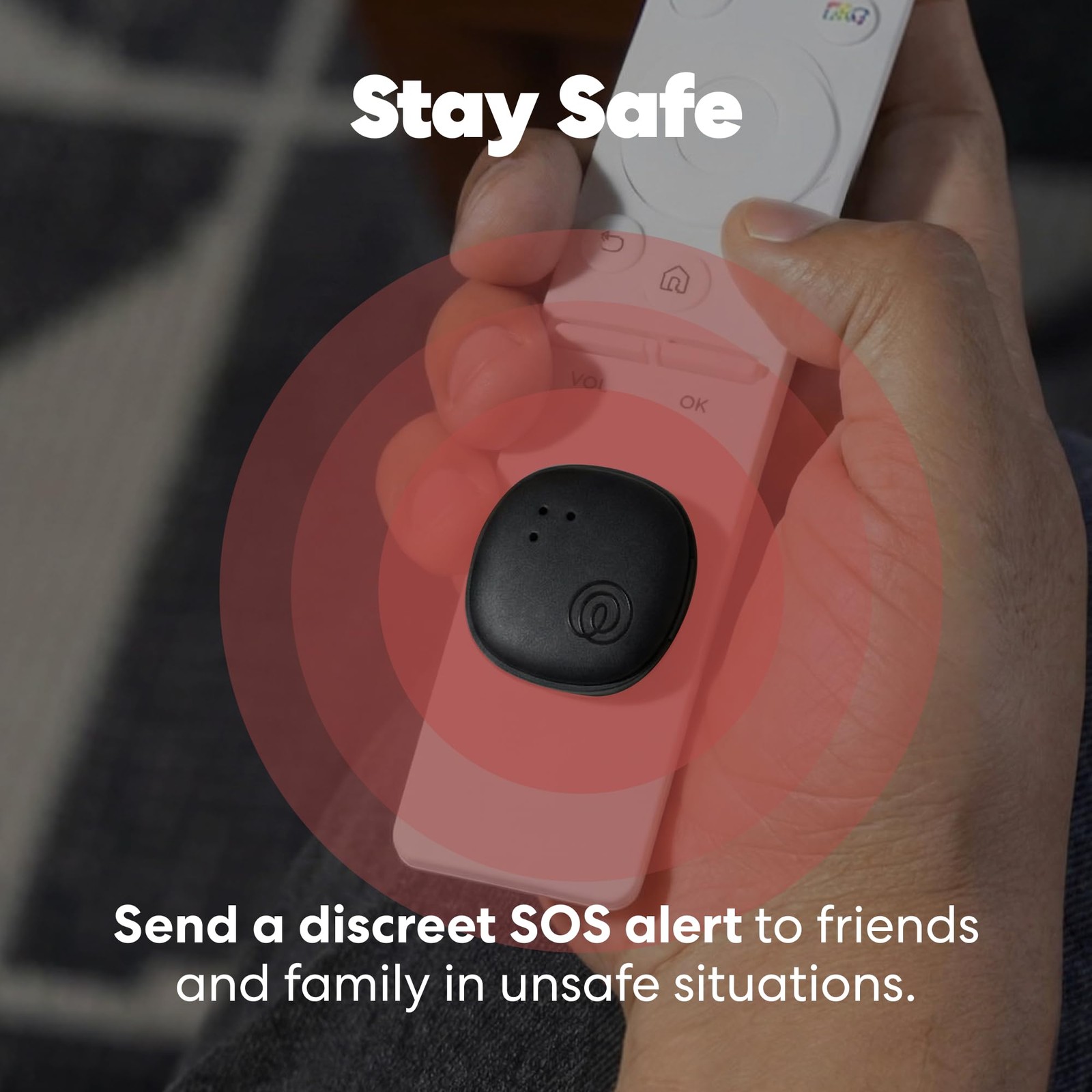 Life360 Tile Sticker - Small Bluetooth Tracker, Remote Finder 1-Pack, Black